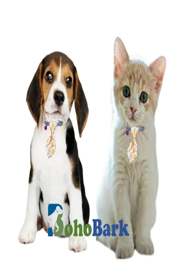 BohoBark Dog Neck tie, Unique Dog Collar, Unique cat Collar, Breakaway Buckle (Printed Yellow) - Image 4